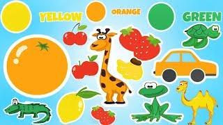 Learn Colors with Animals - Fruits and Vegetables Puzzle | Best Educational Video for Children