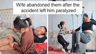 Six year Old Girl Cares For Paralyzed Father All Alone, After Her Mom Abandoned Them