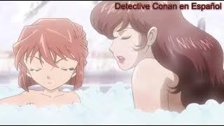 Escena de baño de Haibara y Fujiko Mine (Lupin III VS. Detective Conan) [Español de España]