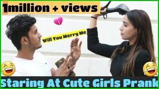 Staring At Cute Girls || Prank with Love || Sam Khan