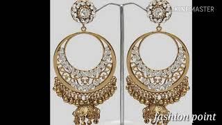 New stylish gold earrings ll New fancy earrings ll photo collection ll by Fashion point