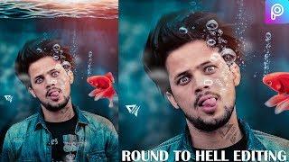 Round to Hell UnderWater PicsArt Photo Editing Tutorial - Instagram Viral Editing