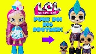LOL SURPRISE Punk Boi Gets A Big Brother DIY Shopkins Shoppie Doll Makeover