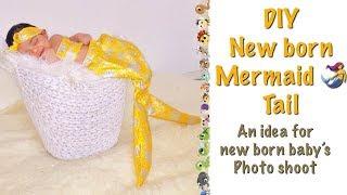 DIY  MERMAID tail. An idea for photo shoot of baby girl