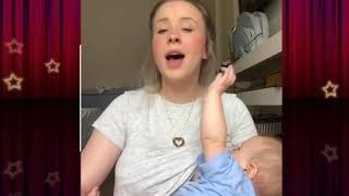 Baby Feeding Mother Milk. Mother singing a song. New born baby. How to feed mother milk