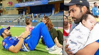 Rohit Sharma's Cute Photos With His Wife & Baby Girl Samaira At Cricket Ground