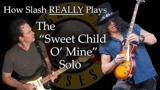 How Slash REALLY Plays The Sweet Child O' Mine Solo! - Guns N' Roses