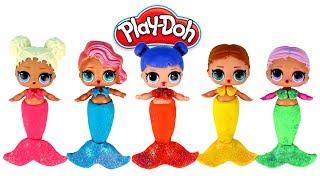 Play Doh LOL Surprise Dolls Mermaids LOL Doll Makeovers Play Doh Girl Games with LOL Surprise Dolls