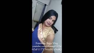Indian Crossdresser Wearing Saree 13 | Boy To Girl Transformation | Feminine Boys Vlog