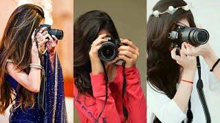Girl with Camera Poses | Camera Pose for Girls | Best Girls Photography DP | HD