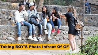 Taking BOY'S Photo In Front of GirlFriend |Prank By Cute Girl |Pranks In India | Epic Reactions