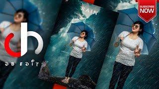 How To Edit Girls Photo with Rain Effect in Photoshop?-By DB Edits