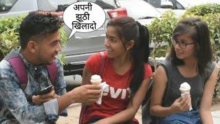 Eating Cute Girl's Ice Cream With A Twist By Desi Boy | Ice Cream Prank Gone Wrong In India