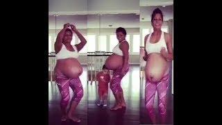 Pregnant Girl Dance in Last days of pregnancy With Son