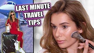 GRWM AIRPORT TRAVEL ROUTINE! Makeup, Outfit, & Carry on