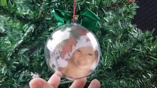 Como fazer bola de Natal com foto passo a passo (DIY)