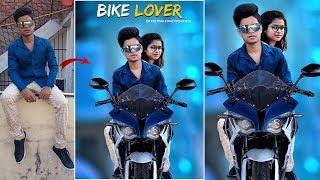 Bike manipulation editing tutorial with girl in PicsArt Real CB Editing