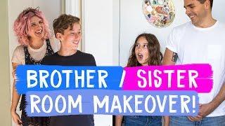 Surprise Brother and Sister Room Makeovers! | Mr. Kate Decorates