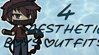 4 aesthetic outfits (boys) | Gacha life