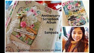 Wedding Anniversary Album | Handmade Scrapbook for Anniversary/wedding/Husband | DMC Magnolia papers